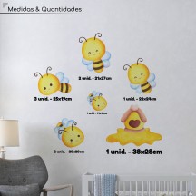 Adesivo de Parede Abelhinhas