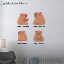Adesivo de Parede Capivaras