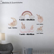 Adesivo de Parede Coelhinhos Sonecas