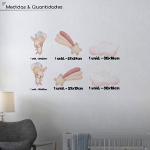 Adesivo de Parede Coelhinhos Sonecas