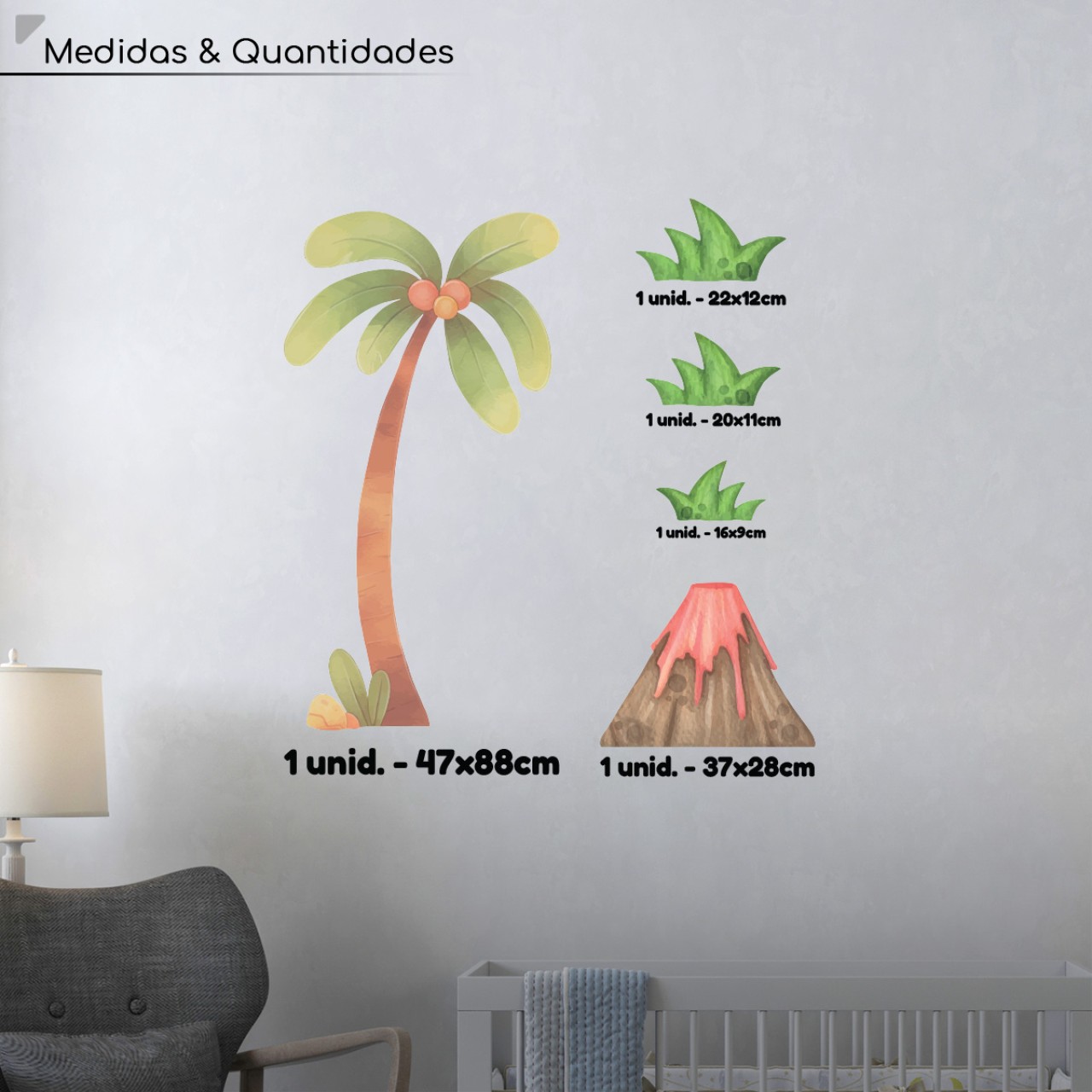 Adesivo de Parede Dinossauros Baby