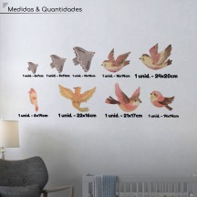Adesivo de Parede Jardim dos Pássaros