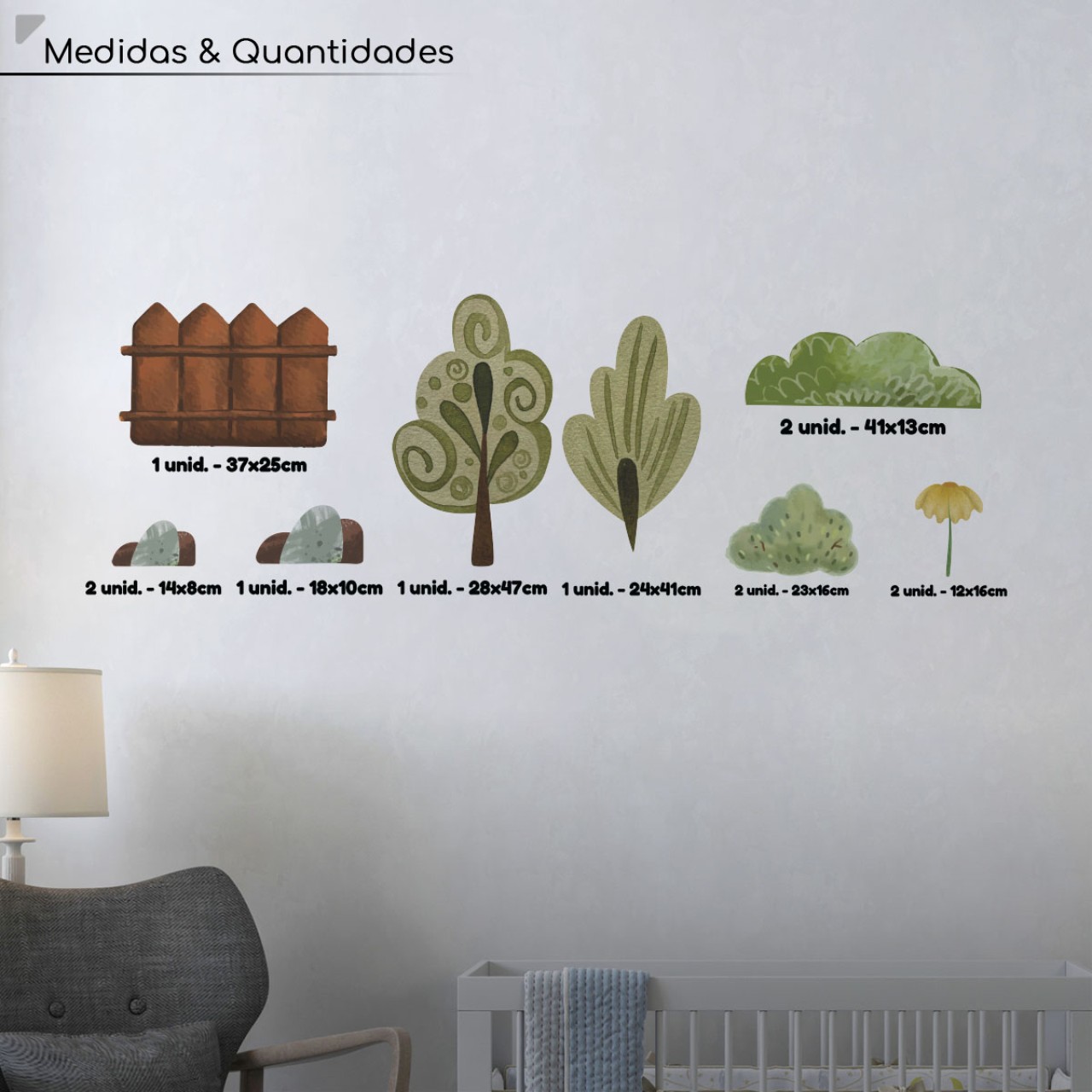 Adesivo de Parede Jardim dos Pássaros