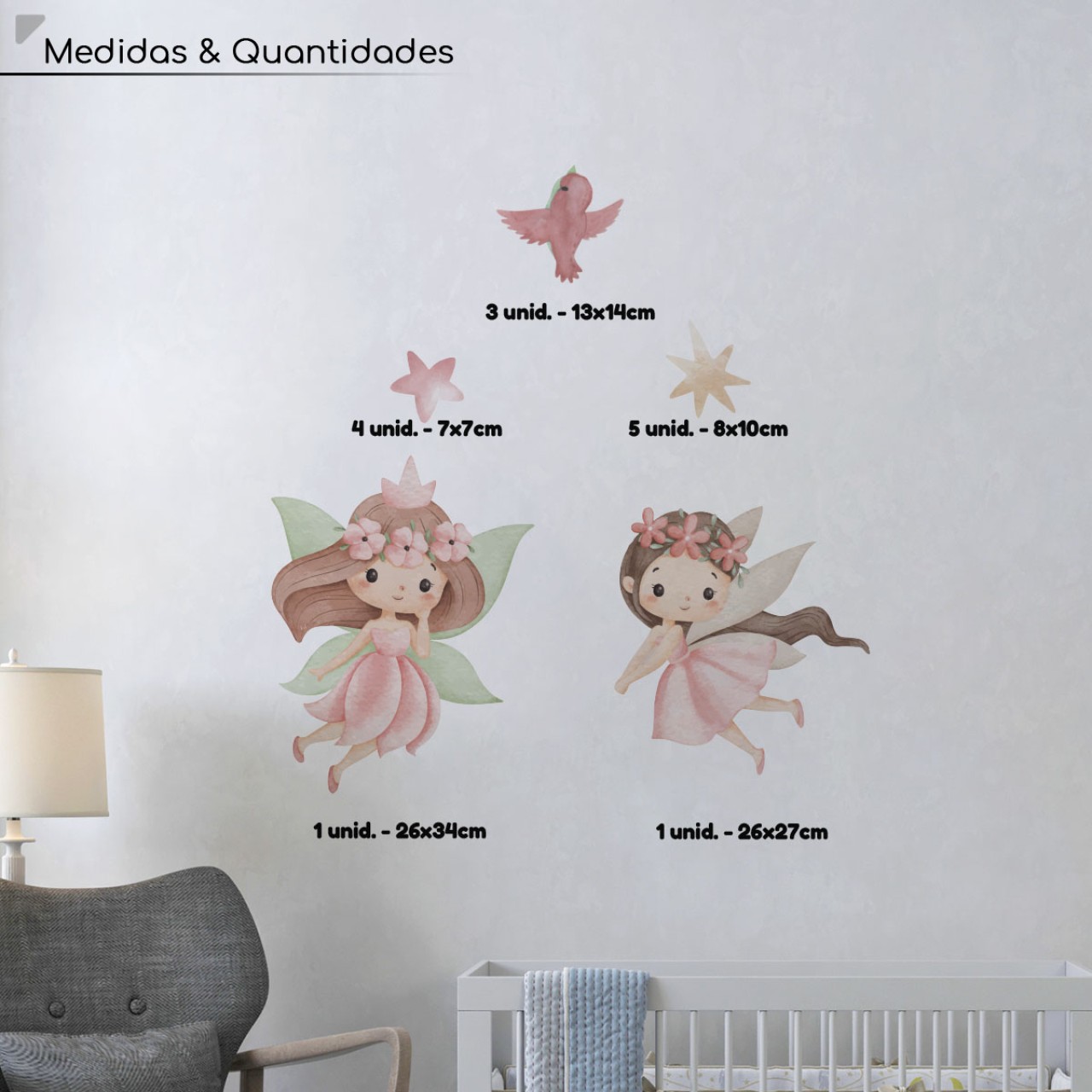 Adesivo de Parede Princesa e Unicórnio