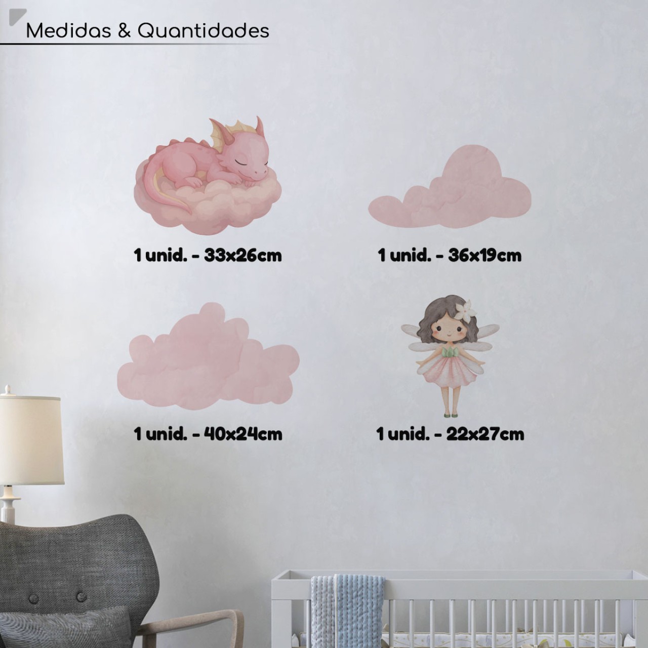 Adesivo de Parede Princesa e Unicórnio