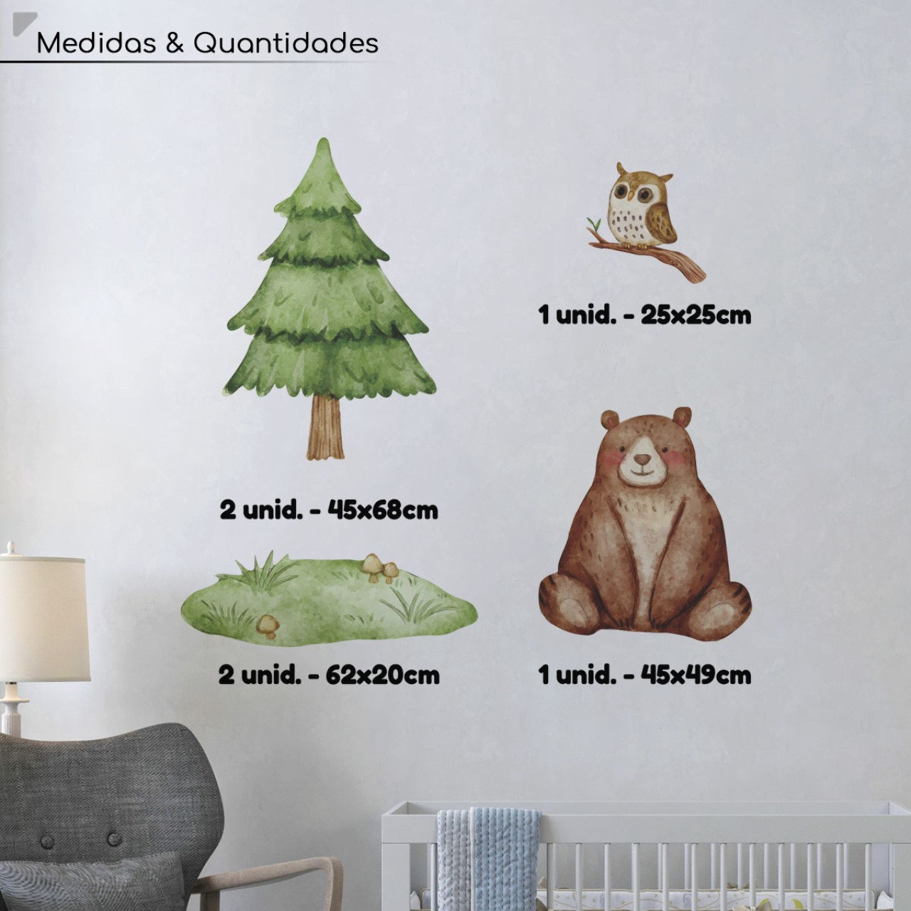 Adesivo de Parede Turminha do Urso