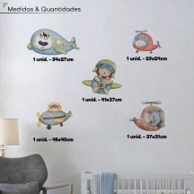 Adesivo de Ursinhos Voadores