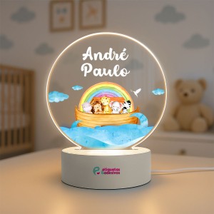 Luminária de Arca de Noé com Nome