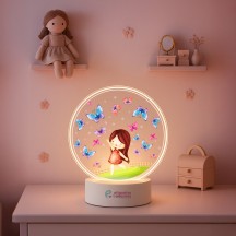 Luminária Borboletas e Menina
