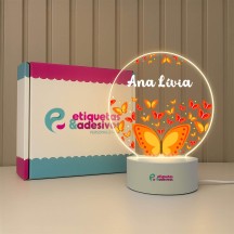 Luminária Borboletas com nome personalizado