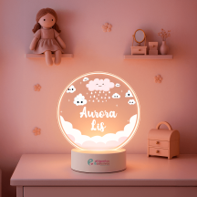 Luminária Céu e Nuvens com nome personalizado