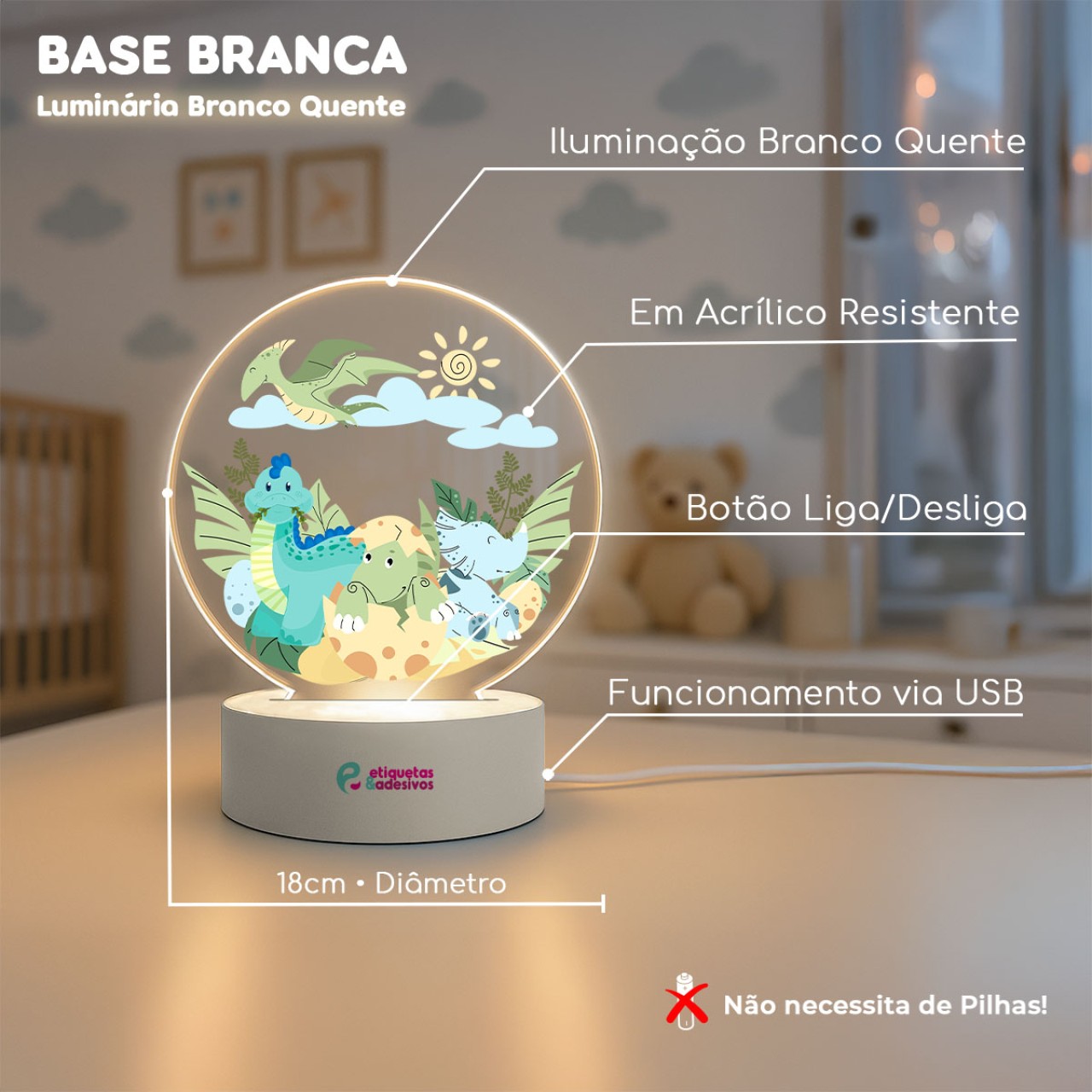 Luminária Dinossauros