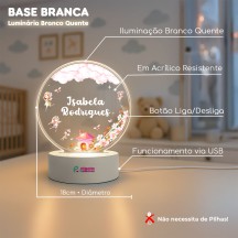 Luminária Fadinhas com Nome
