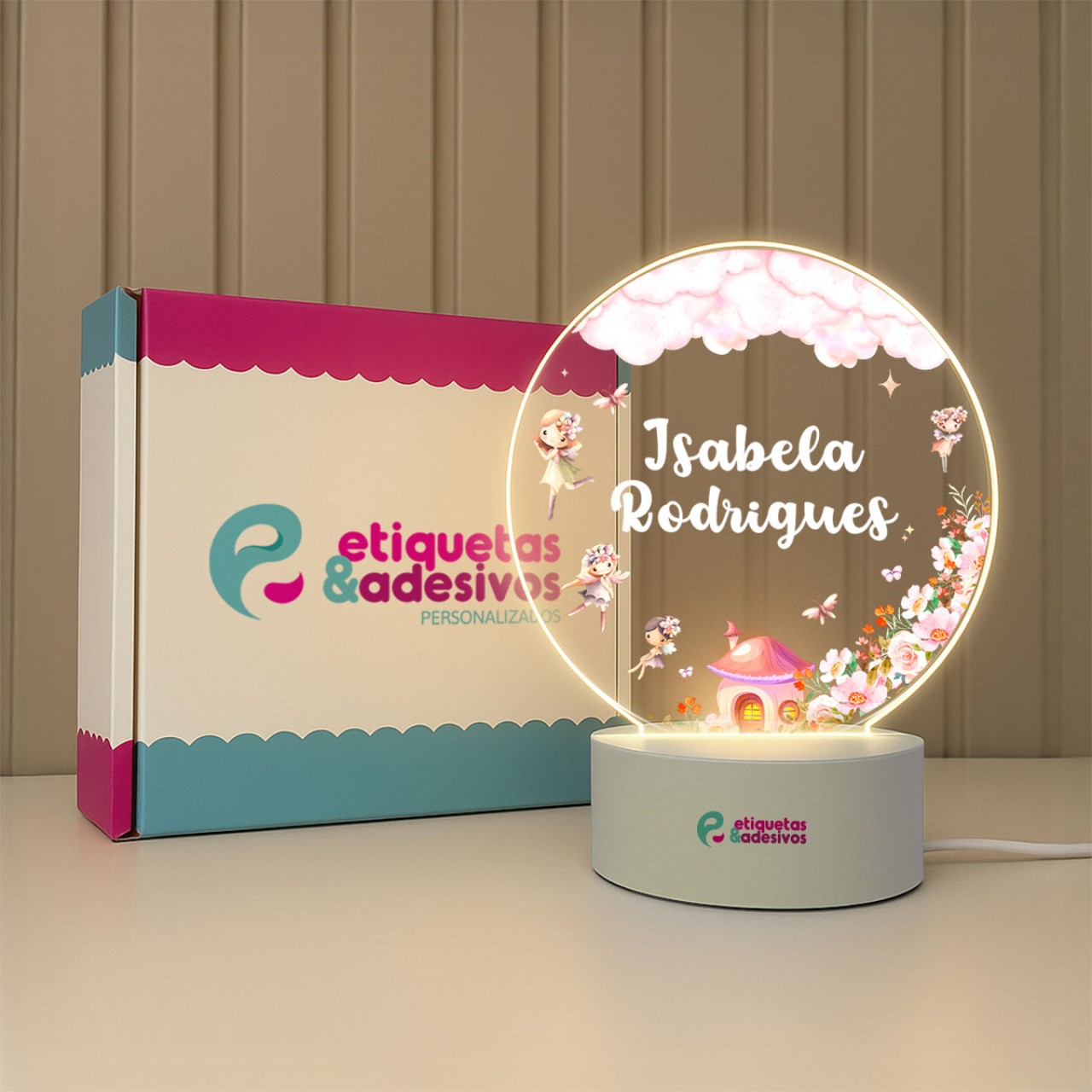 Luminária Fadinhas com Nome