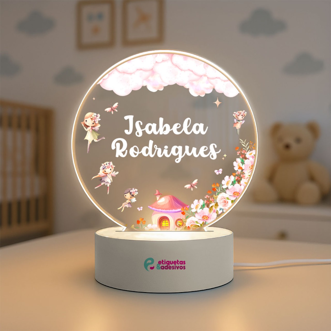 Luminária Fadinhas com Nome
