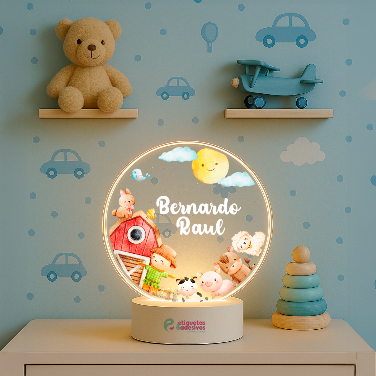 Luminária Fazendinha com Nome