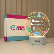 Luminária Fundo do Mar com nome personalizado
