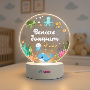 Luminária Fundo do Mar com nome personalizado