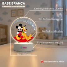 Luminária Mickey e Pluto