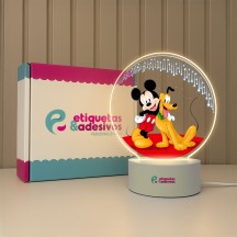 Luminária Mickey e Pluto