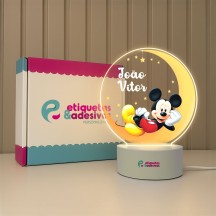 Luminária Mickey com nome personalizado