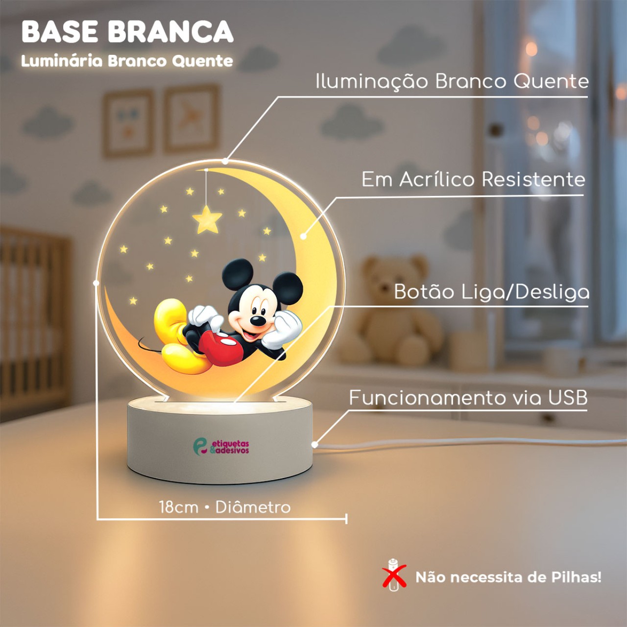 Luminária Mickey