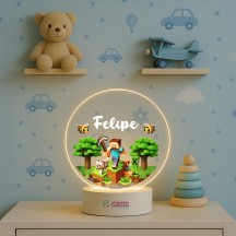 Luminária Minecraft com nome personalizado