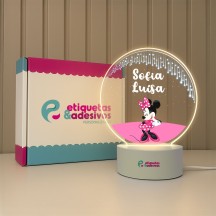Luminária Minnie com nome personalizado