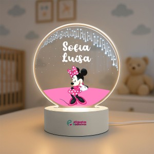 Luminária Minnie com nome personalizado