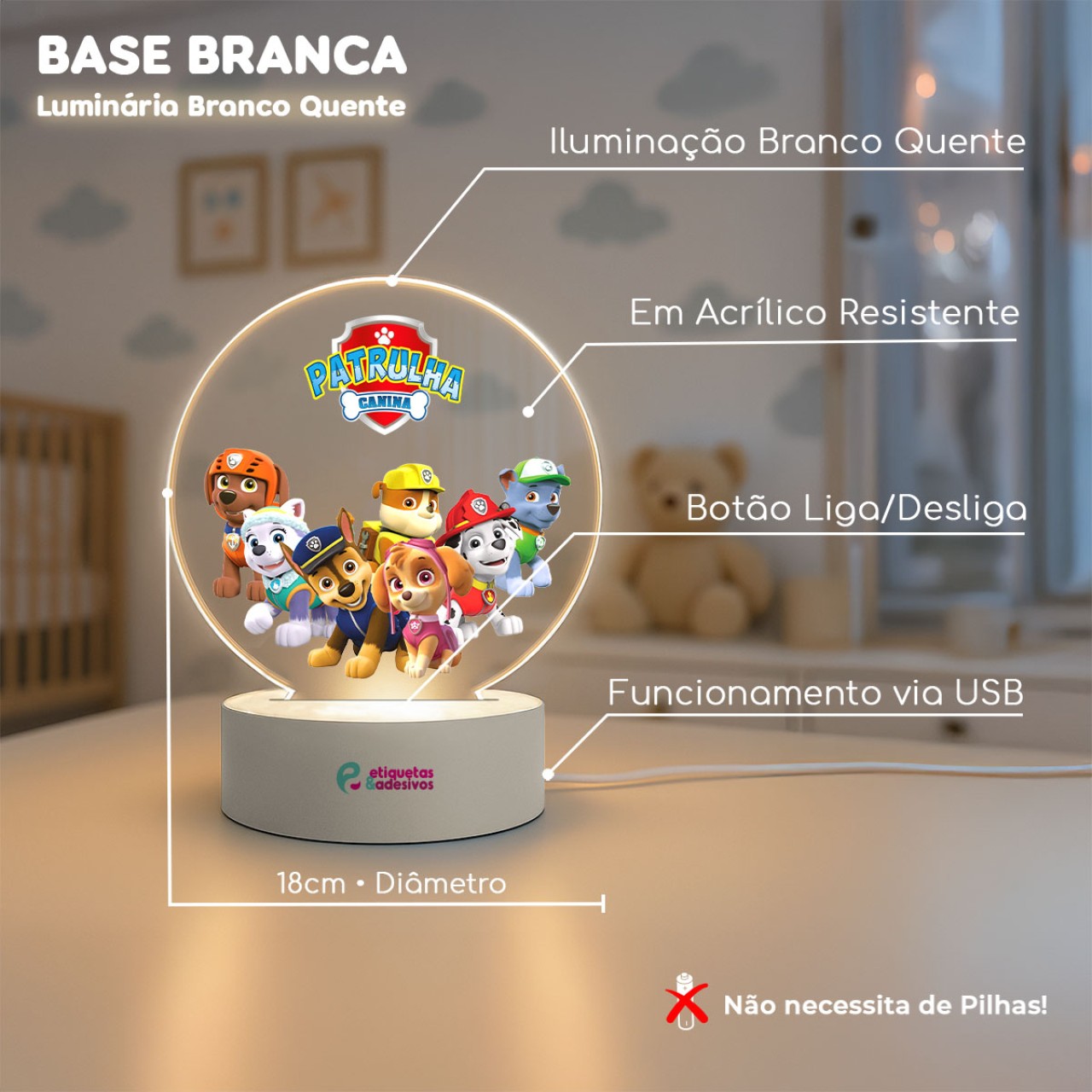 Luminária Patrulha Canina