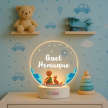 Luminária Pequeno Principe com nome personalizado