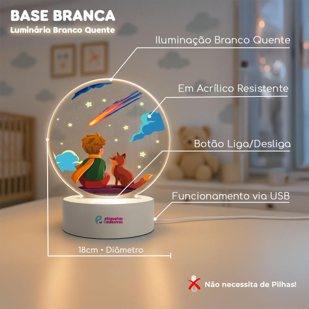 Luminária Pequeno Príncipe