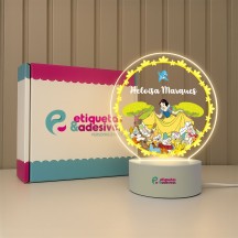 Luminária Princesa Branca de Neve com nome personalizado