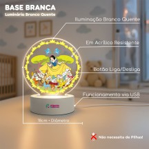 Luminária Princesa Branca de Neve
