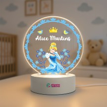 Luminária Princesa Cinderela com nome personalizado