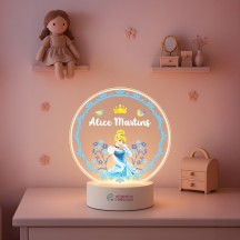 Luminária Princesa Cinderela com nome personalizado