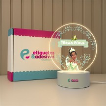 Luminária Princesa e o Sapo com nome personalizado