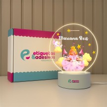 Luminária Princesinha com nome personalizado