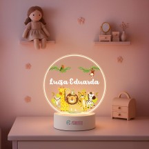 Luminária Safari Cute 01 com nome personalizado