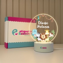 Luminária Safari Cute com nome personalizado