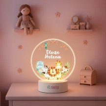 Luminária Safari Cute com nome personalizado