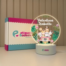 Luminária Safari Menina com nome personalizado