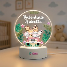 Luminária Safari Menina com nome personalizado