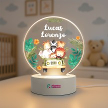Luminária Safari Menino com nome personalizado