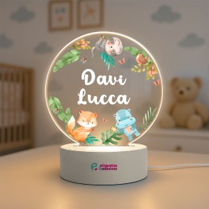 Luminária Savana com nome personalizado