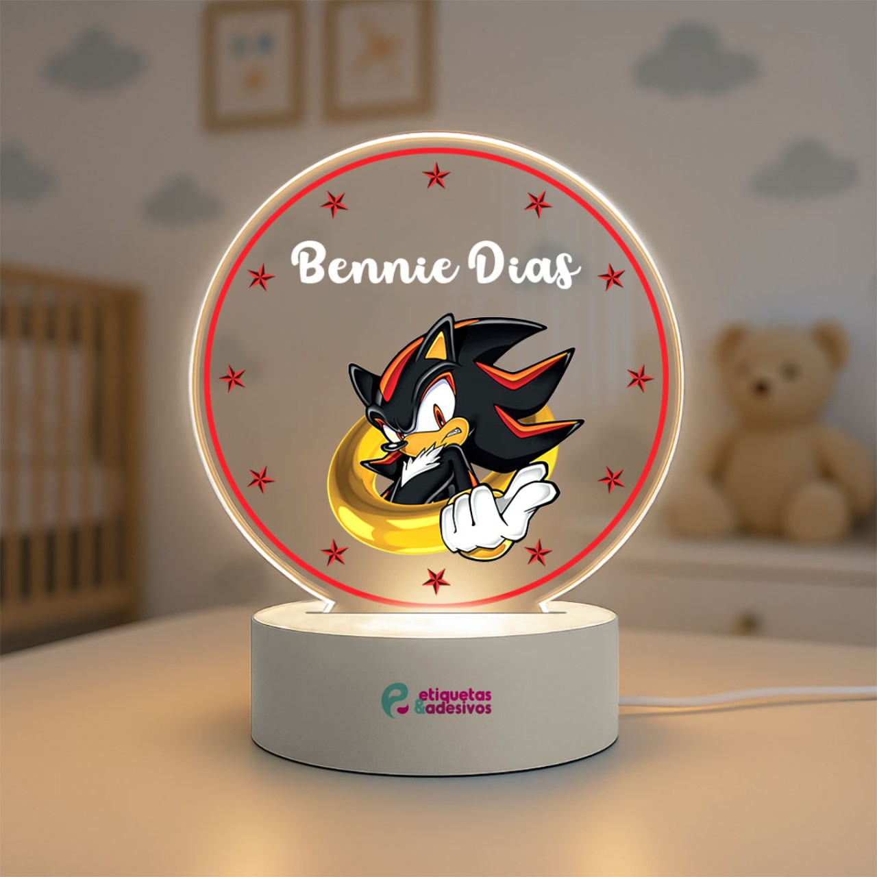Luminária Shadow com nome personalizado