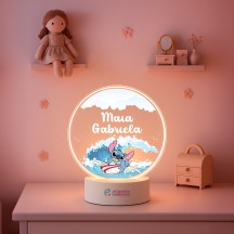 Luminária Stitch Surf com nome personalizado