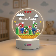 Luminária Super Mario com nome personalizado