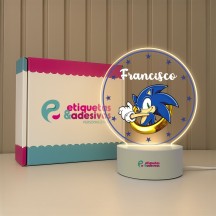 Luminária Sonic com nome personalizado