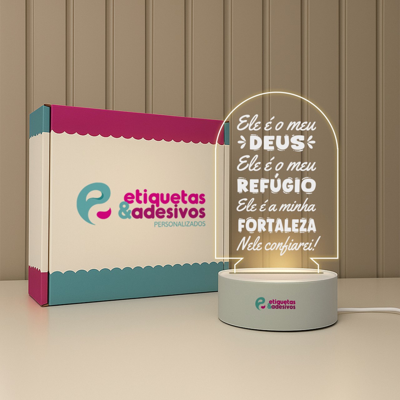 Luminária Ele é o Meu Deus